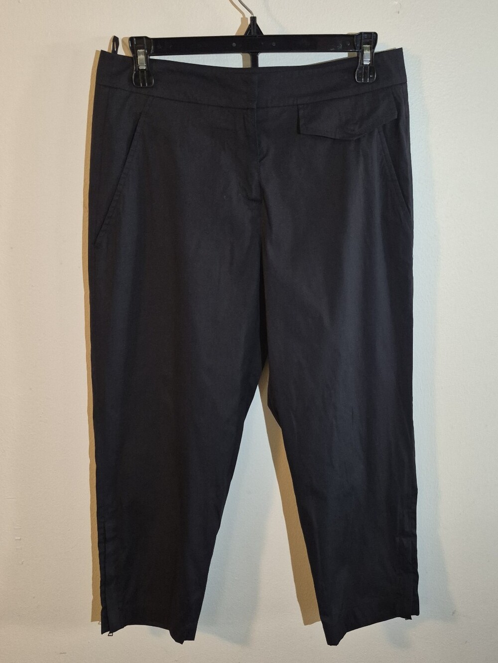 6)90s/y2k Prada Vintage Nylon Capri Slack Zipper Detail Flap Close Watch Pocket